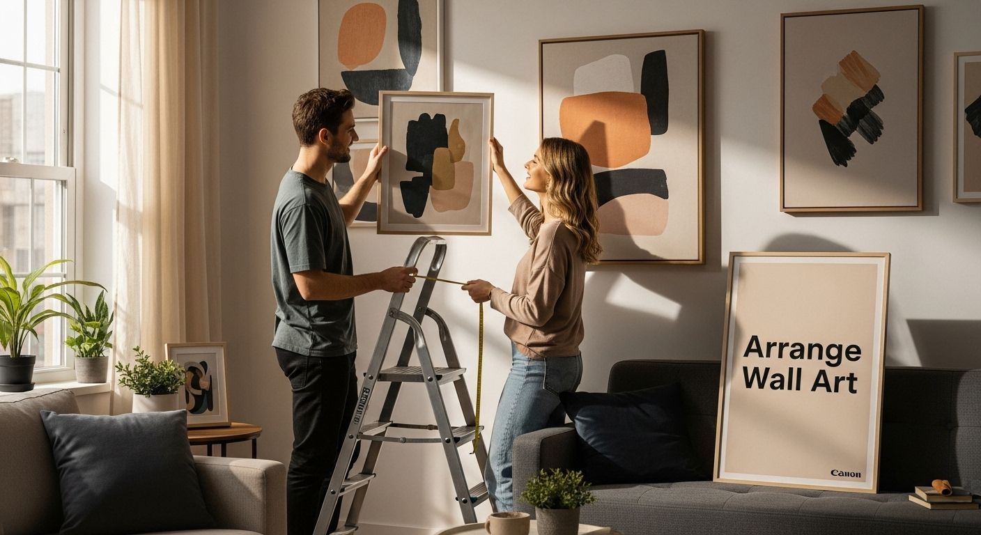 arrange wall art home decor