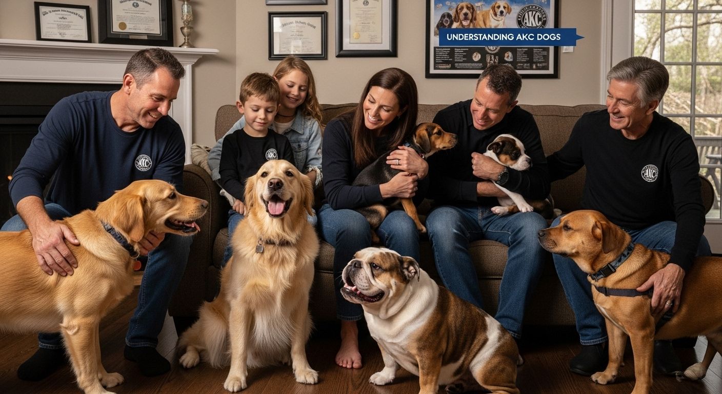 akc dogs family livingroom