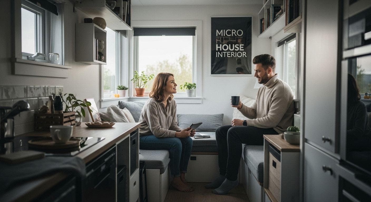 micro house interior, small space living