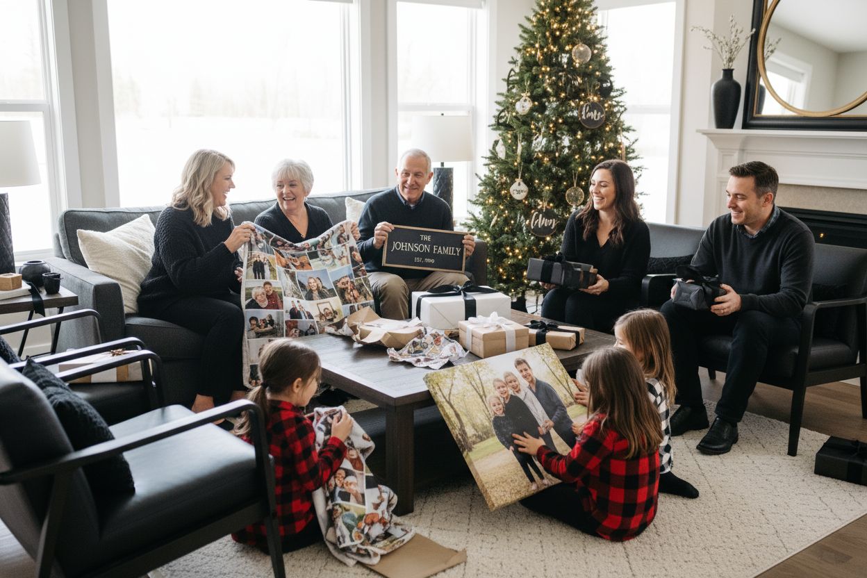 personalized christmas gifts, family celebration