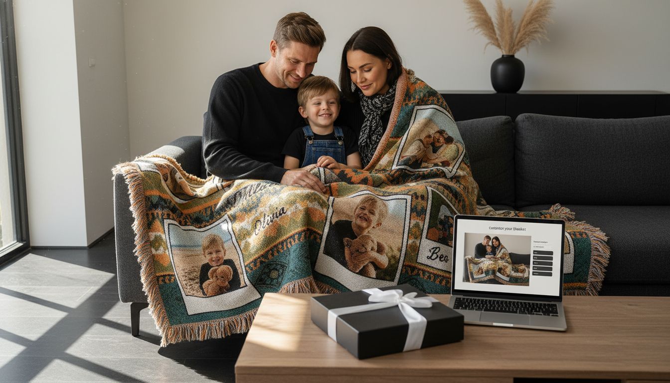 personalized woven blanket