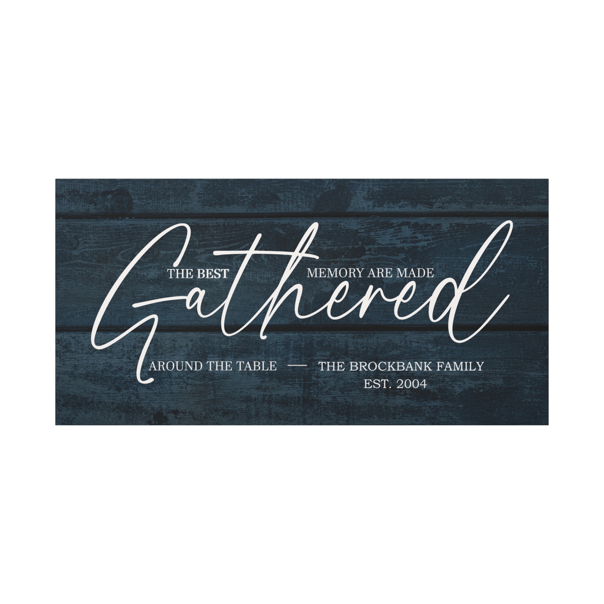 Best Memories Made Gathered Around Table - Blue - Premium Custom Canvas Wall Art