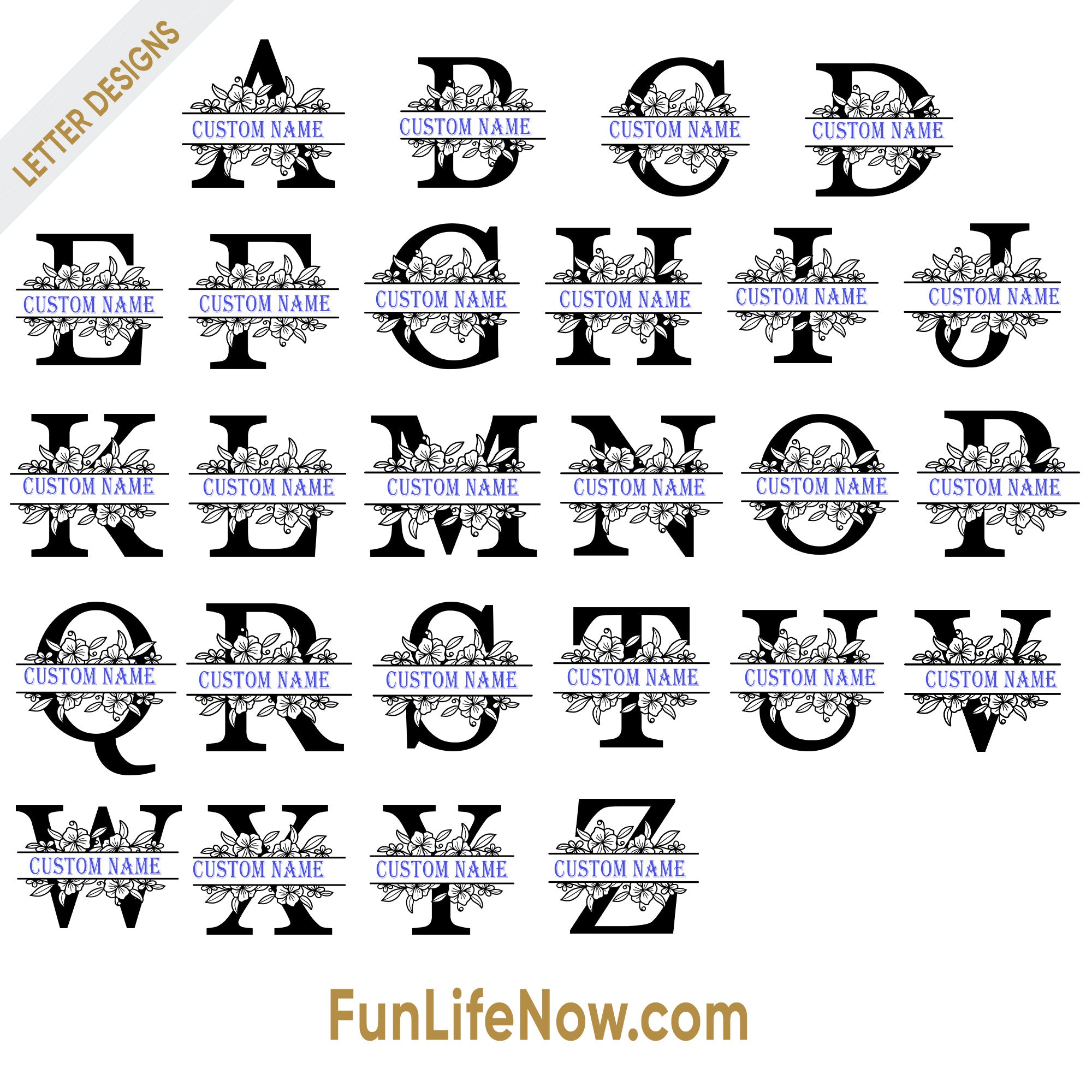 Personalized Floral Monogram Family Name Woven Blanket Throw – Custom Home Gift