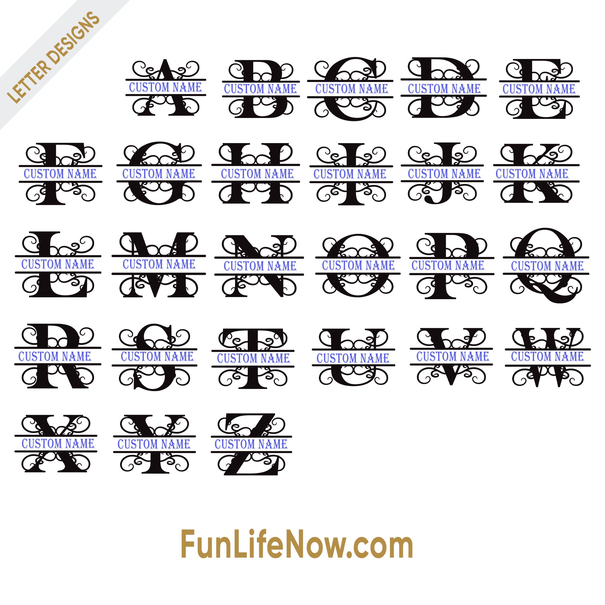 Personalized Swirled Monogram Family Name Woven Blanket Throw – Custom Home Gift