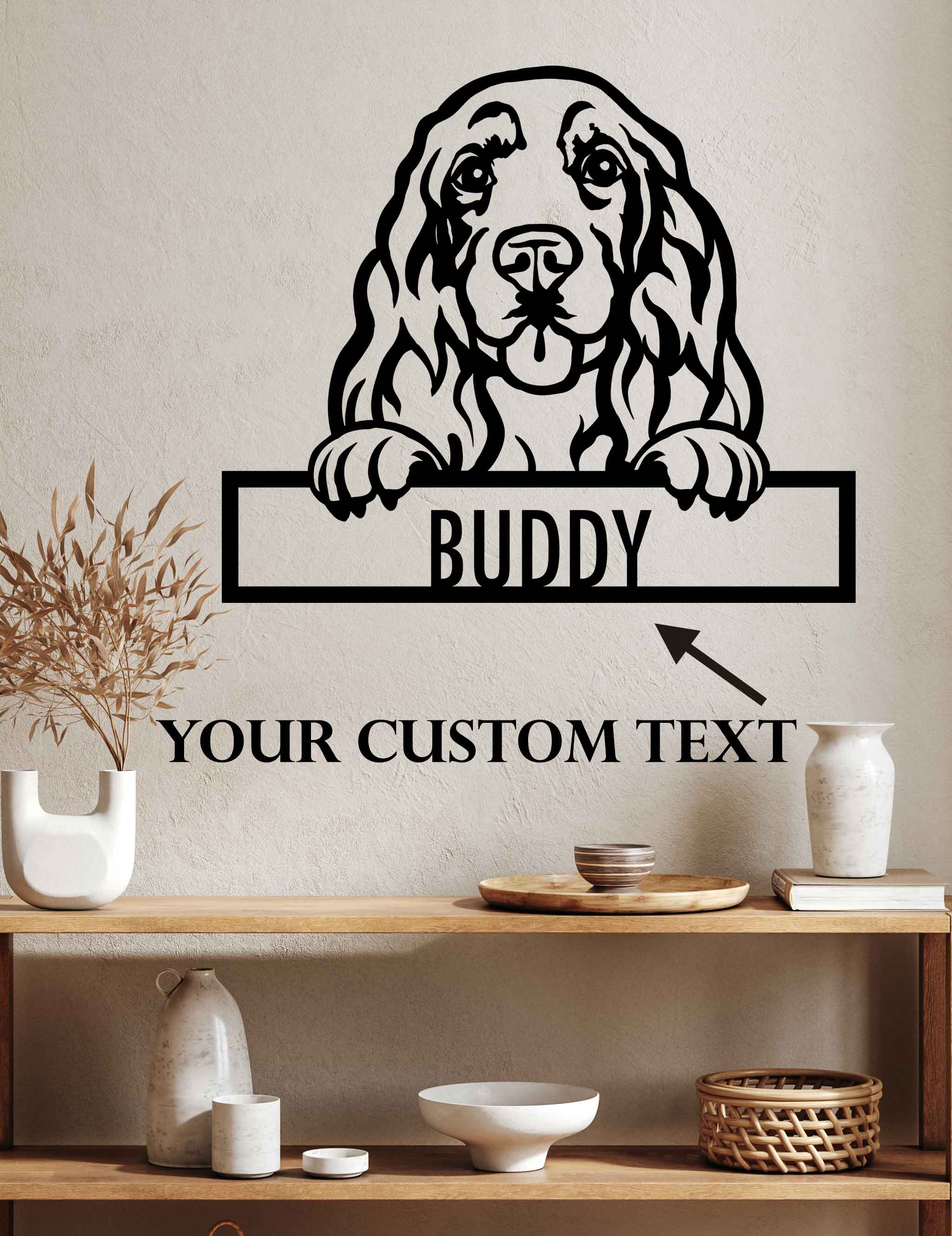 Cocker Spaniel - Dog Personalized Metal Wall Art Decor