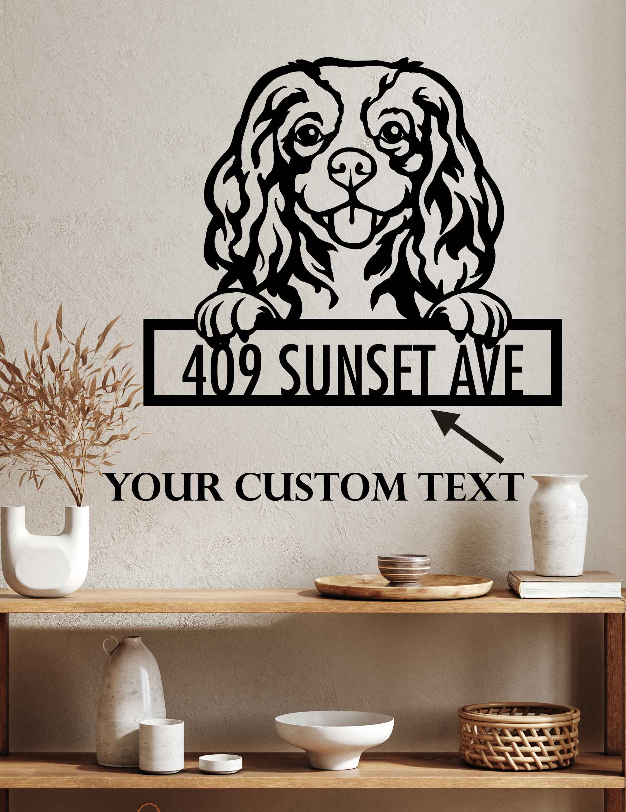 Cavalier King Charles - Dog Personalized Metal Wall Art Decor