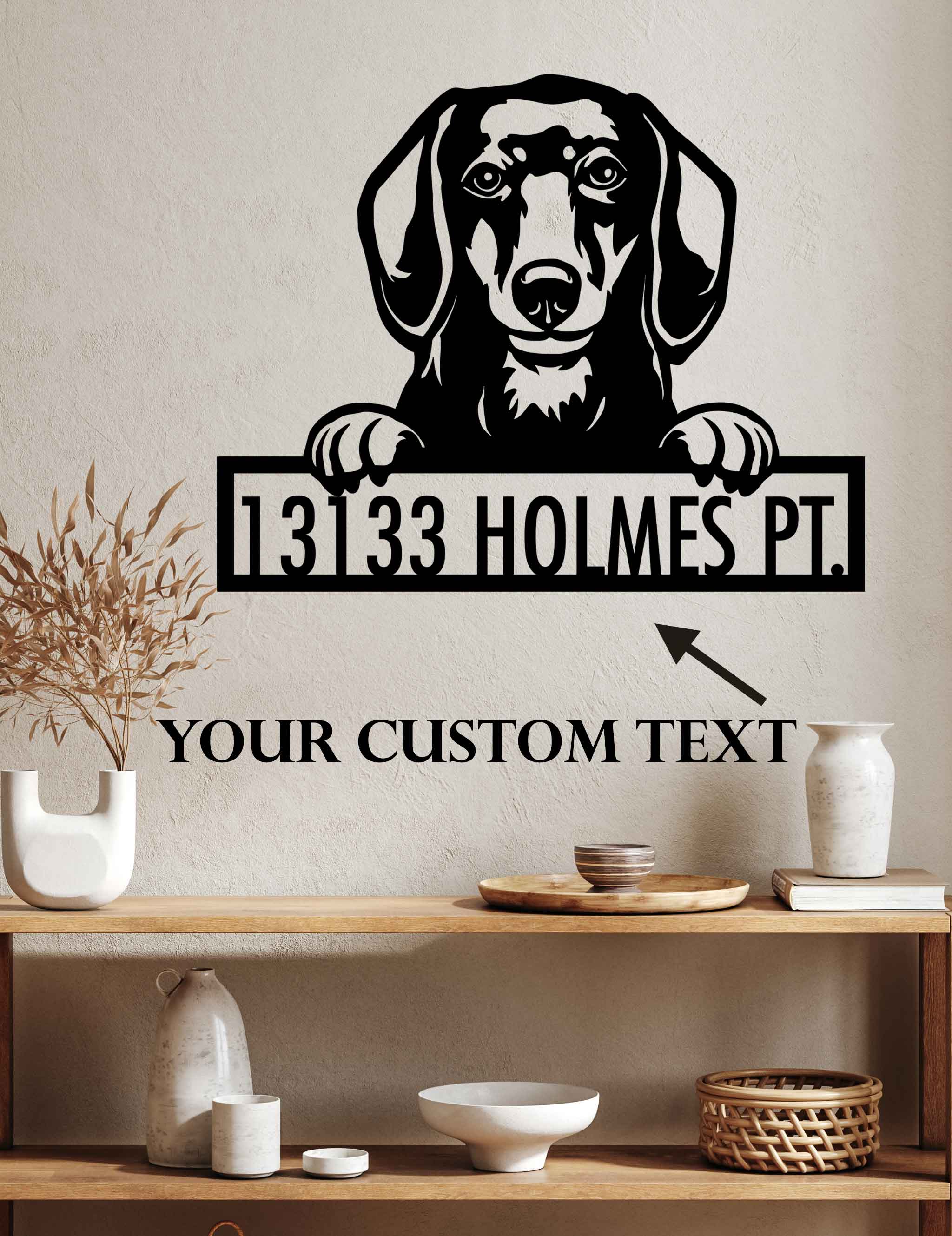 Dachshund - Dog Personalized Metal Wall Art Decor