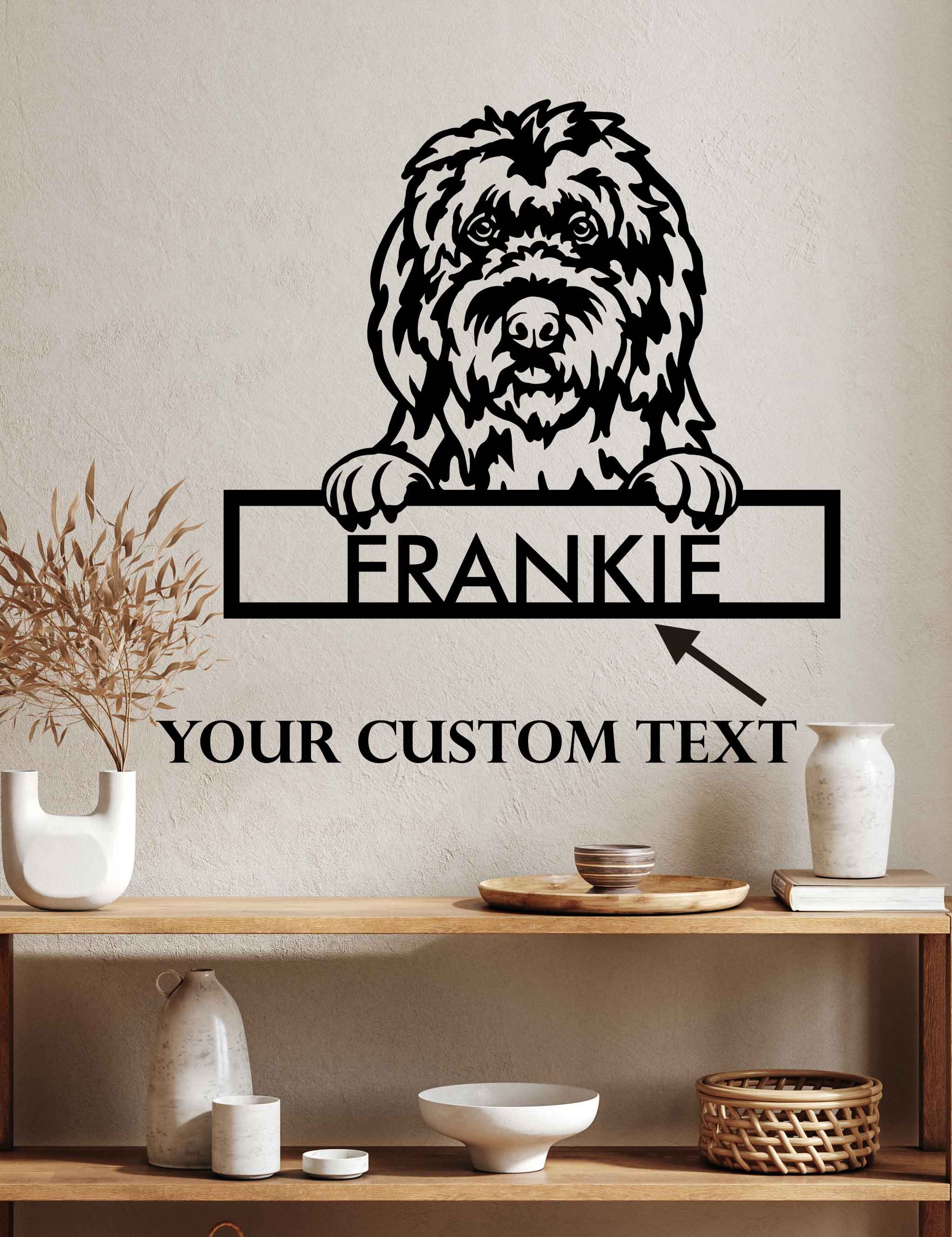 Old English Sheepdog  - Dog Personalized Metal Wall Art Decor
