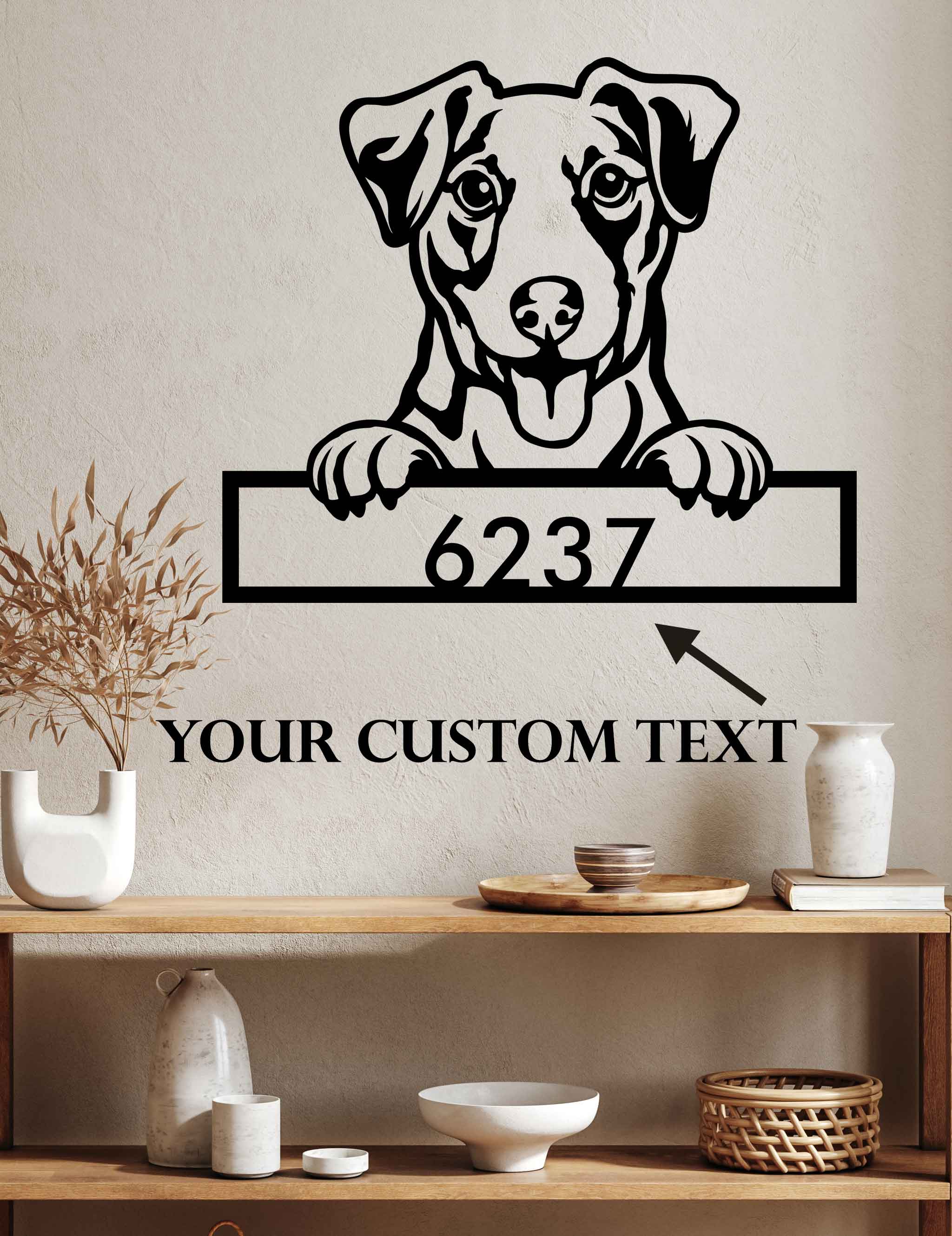 Jack Russell Terrier  - Dog Personalized Metal Wall Art Decor