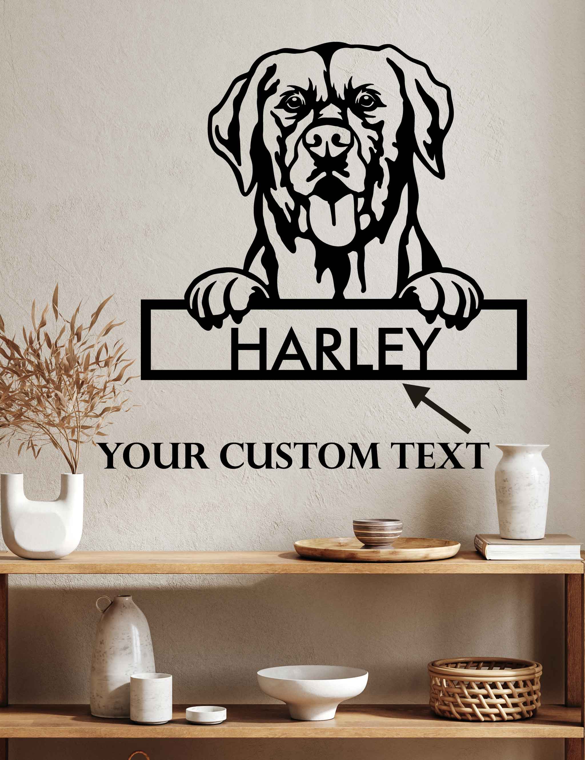 Labrador Retriever  - Dog Personalized Metal Wall Art Decor