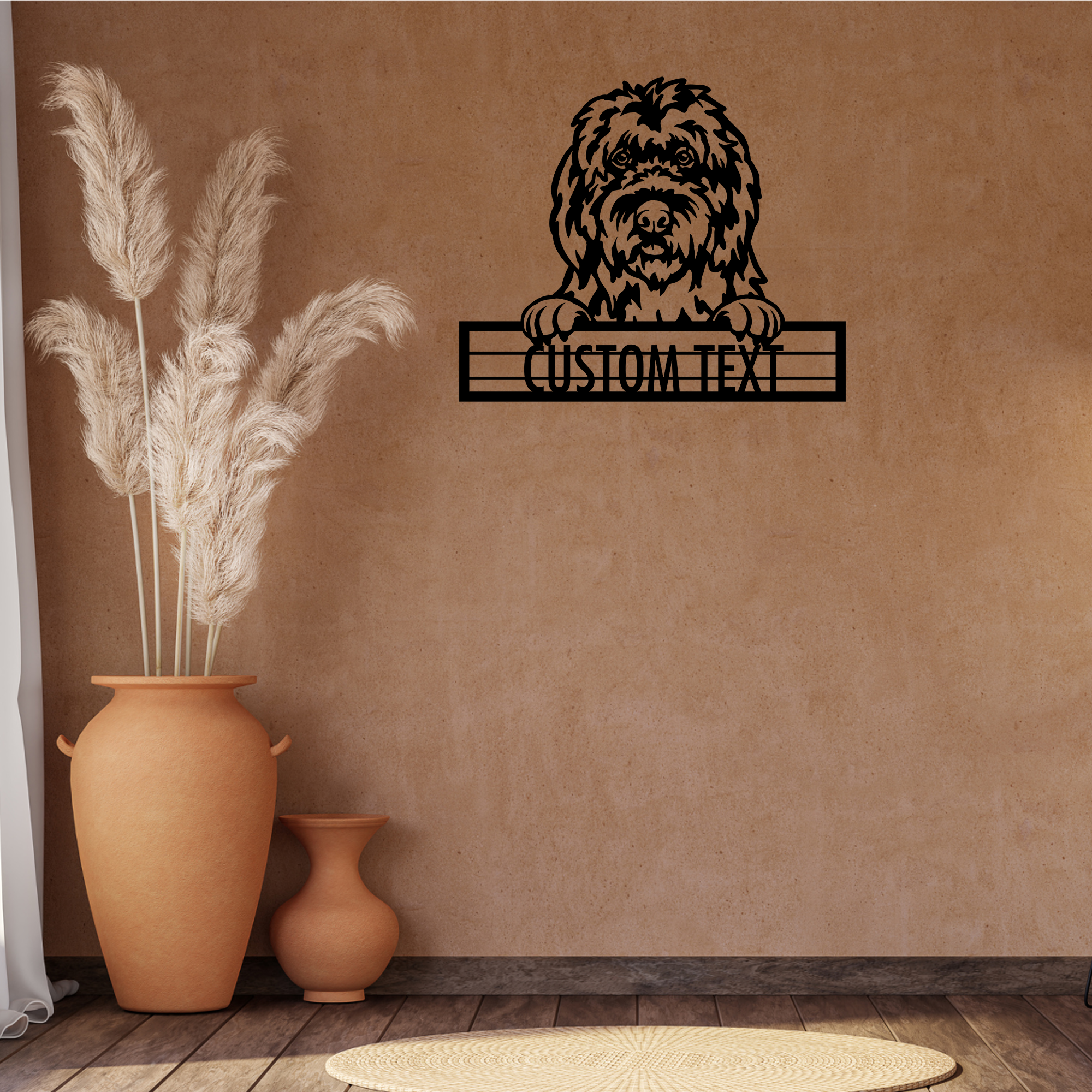 Old English Sheepdog  - Dog Personalized Metal Wall Art Decor