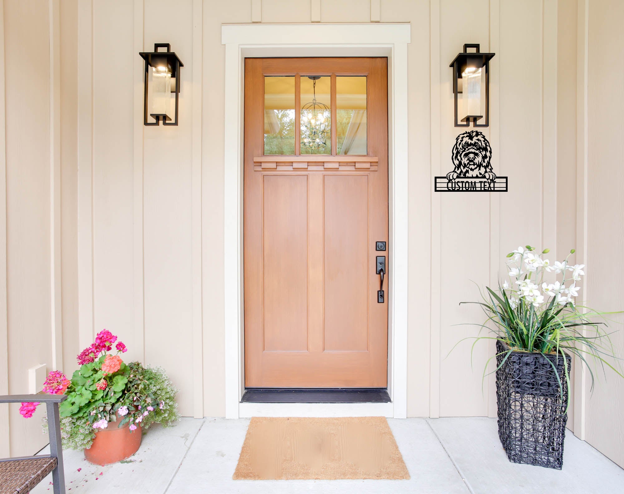 Old English Sheepdog  - Dog Personalized Metal Wall Art Decor