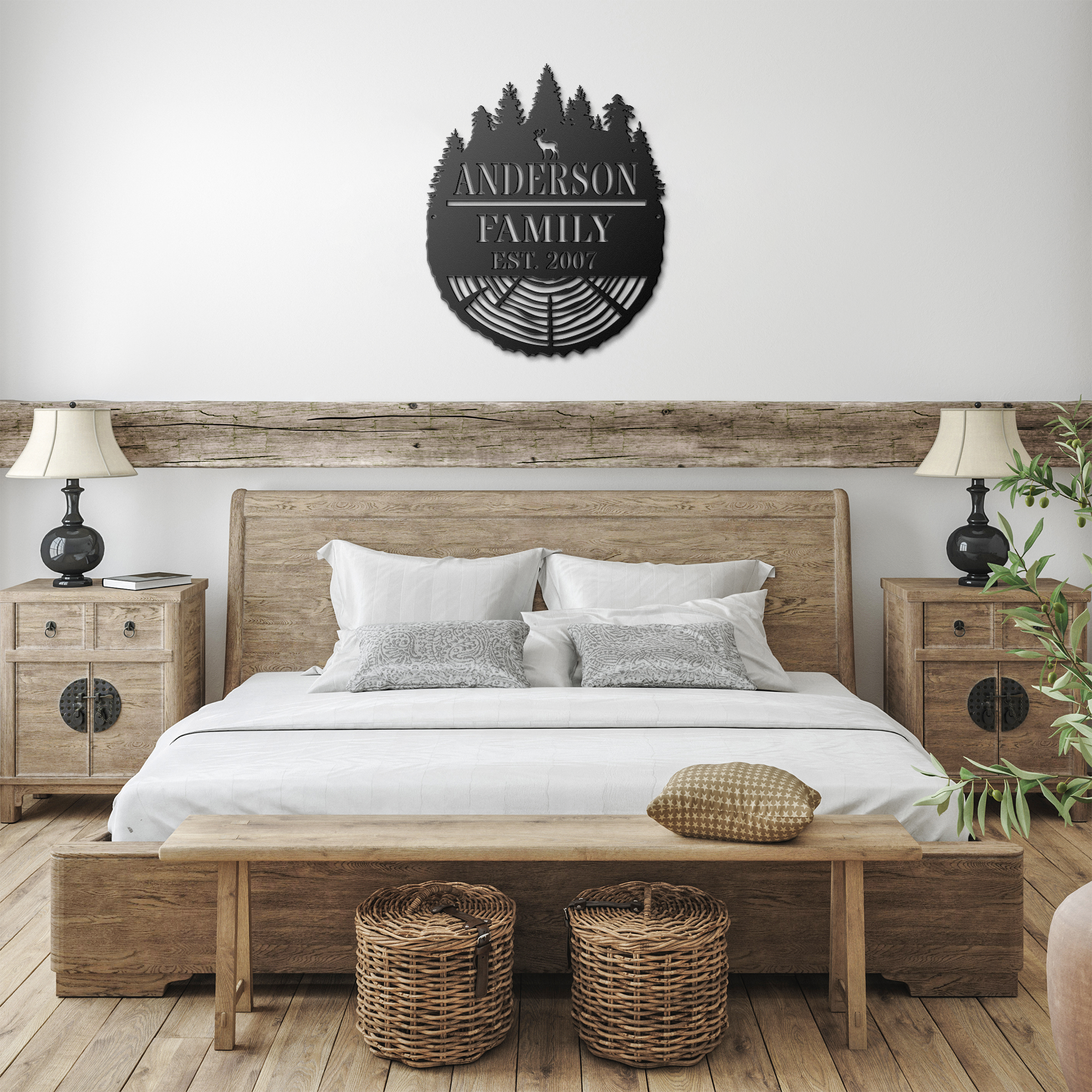 Personalized_Tree_Stump_Metal_Sign__C_Black_Farmhouse_Bedroom_Mockup.png