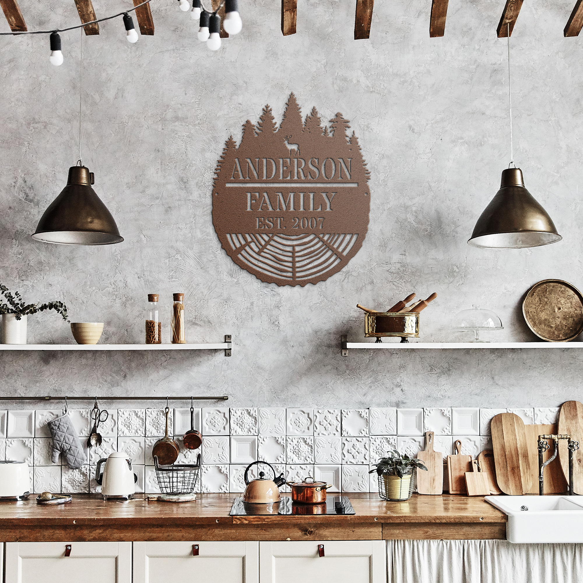 Personalized_Tree_Stump_Metal_Sign__C_Copper_Rustic_Kitchen_Mockup.png