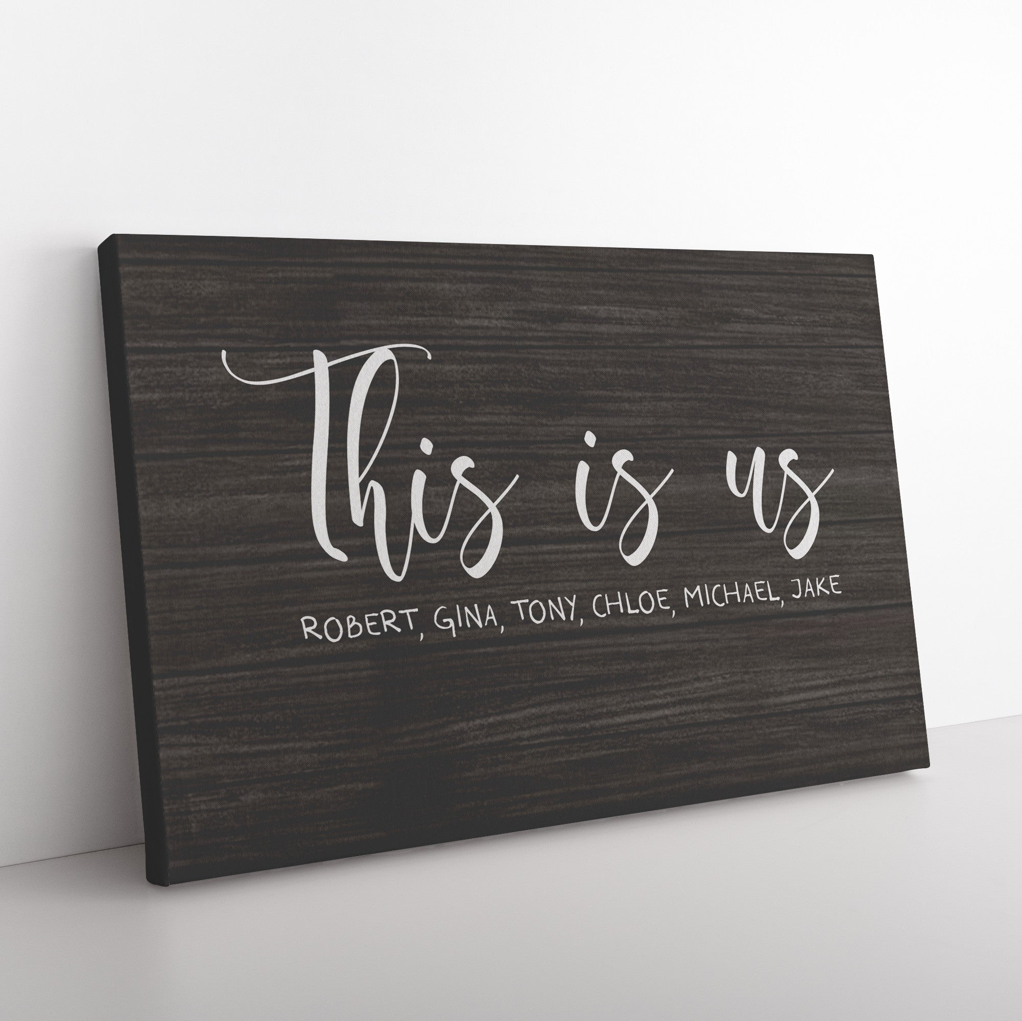 This Is Us Family Names Premium Custom Canvas Wall Art