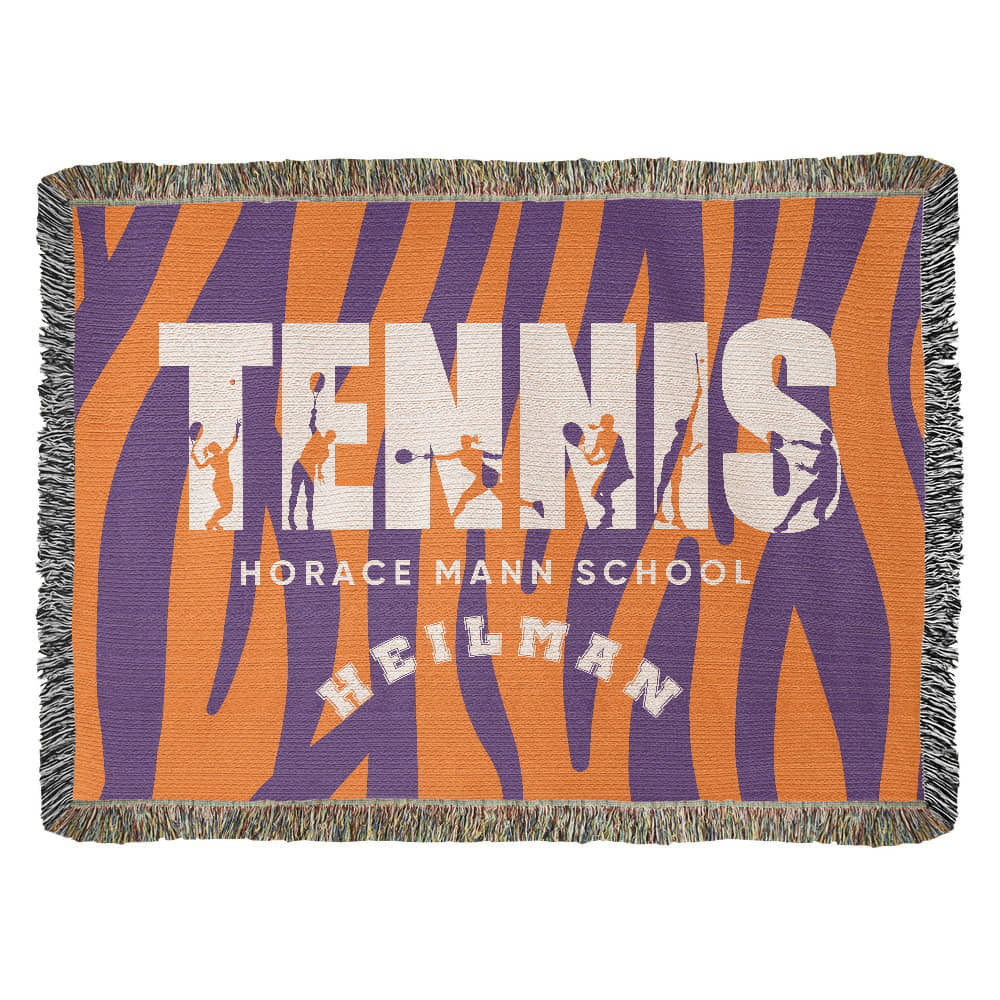 Personalized Tennis Woven Blanket Throw – Custom Athlete Gift