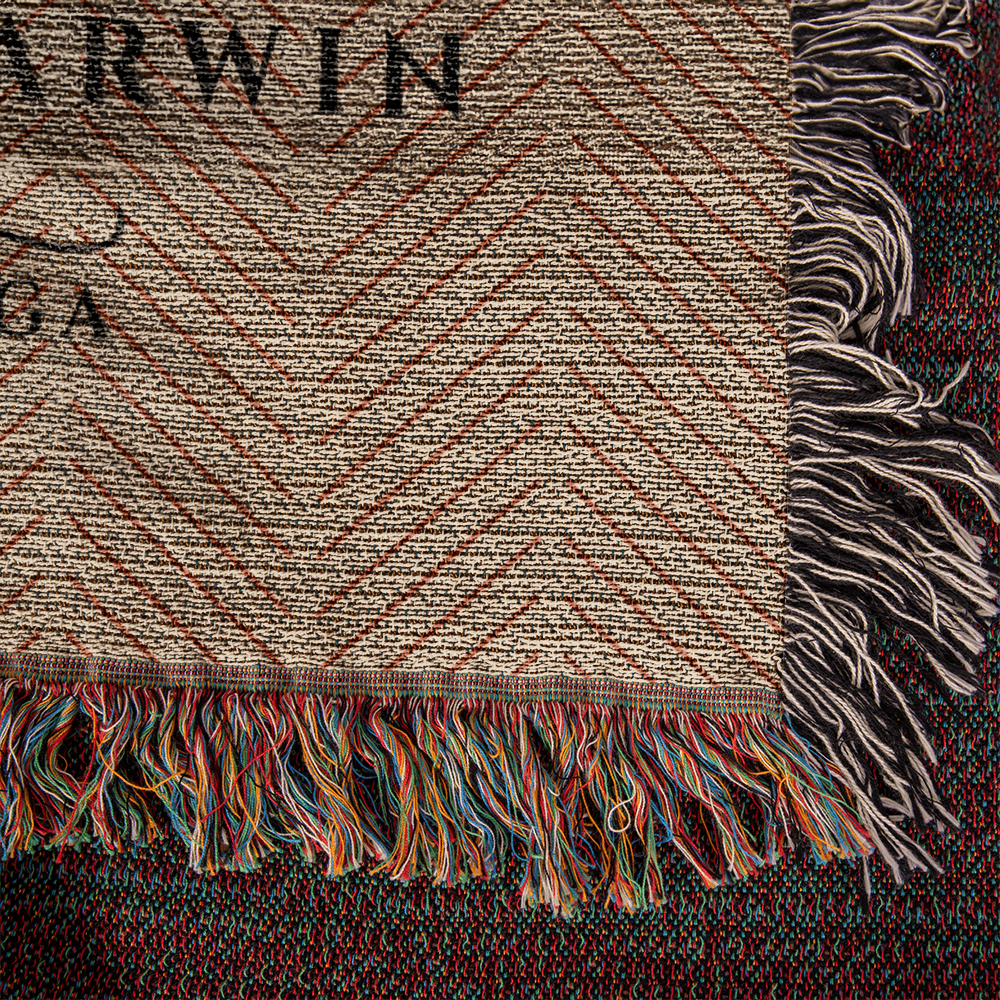 Personalized Georgia Woven Blanket – Custom Home State Throw with Name & Location