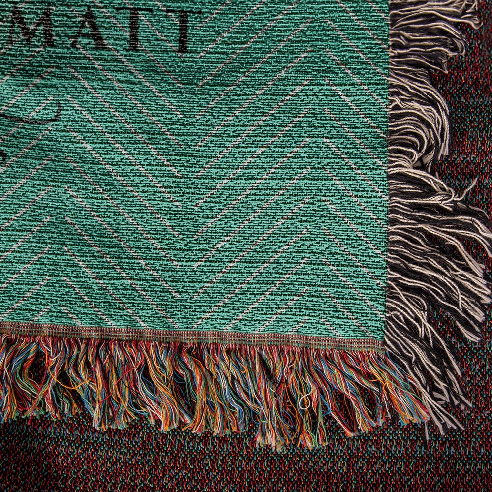 Personalized Mississippi Woven Blanket – Custom Cotton Home Throw with Names & Date