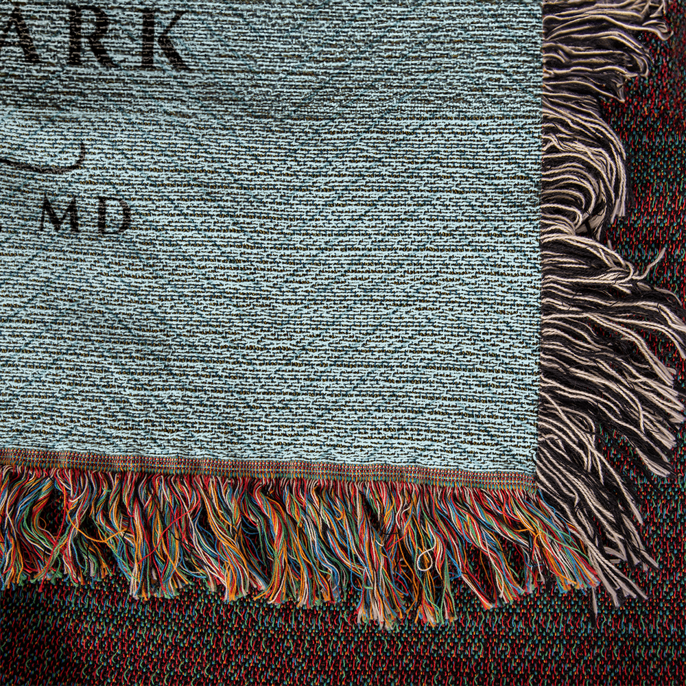 Personalized Maryland Woven Blanket – Custom Home State Throw with Name & Location