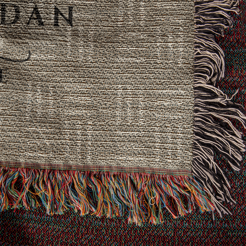 Personalized Delaware Woven Blanket – Custom Home State Throw with Name & Location