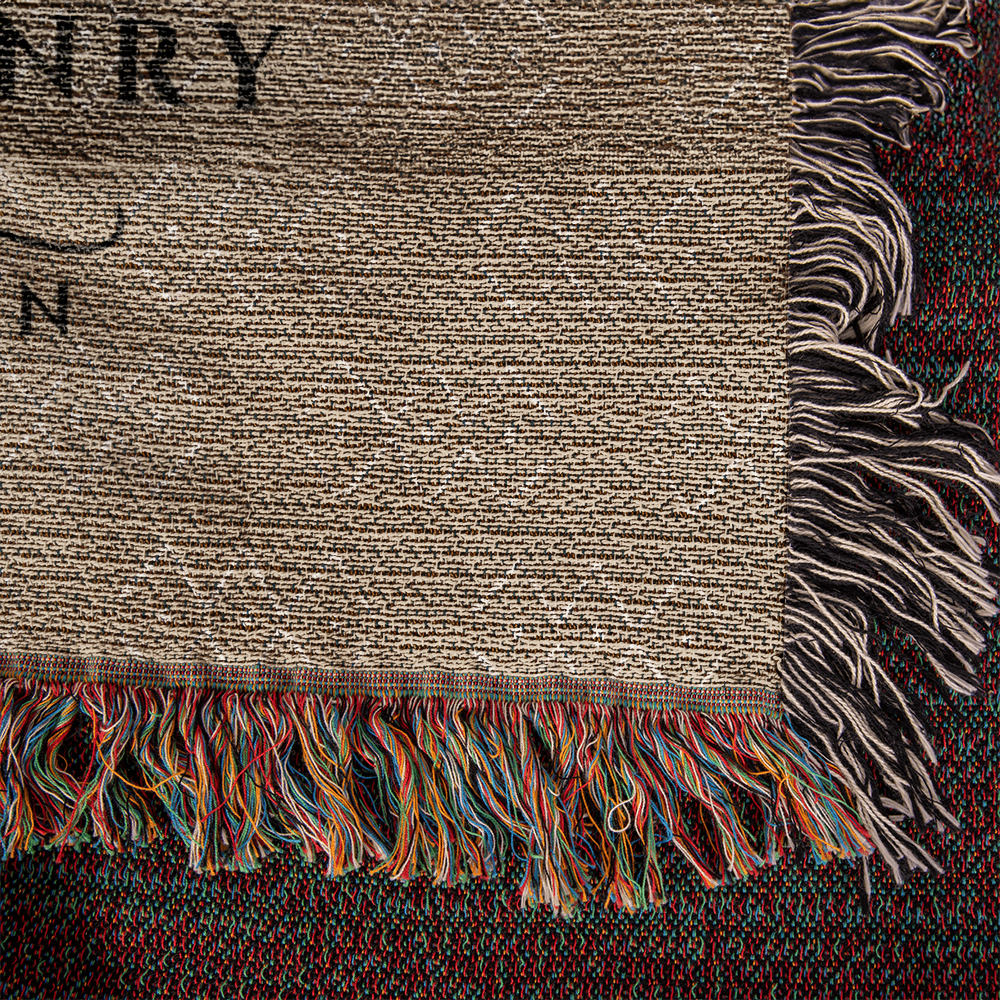 Personalized Indiana Woven Blanket – Custom Home State Throw with Name & Location