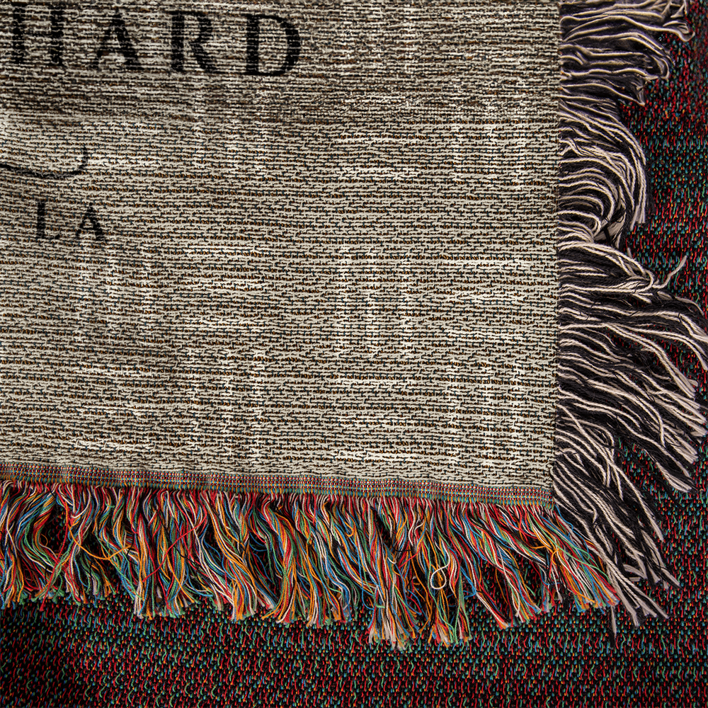 Personalized Louisiana Woven Blanket – Custom Home State Throw with Name & Location