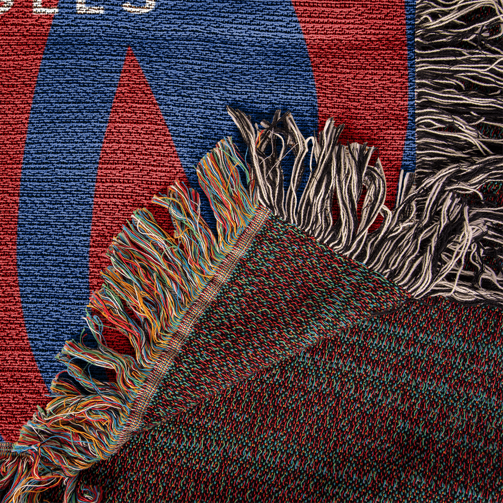 Personalized Soccer Player Woven Blanket Throw – Custom Athlete Gift