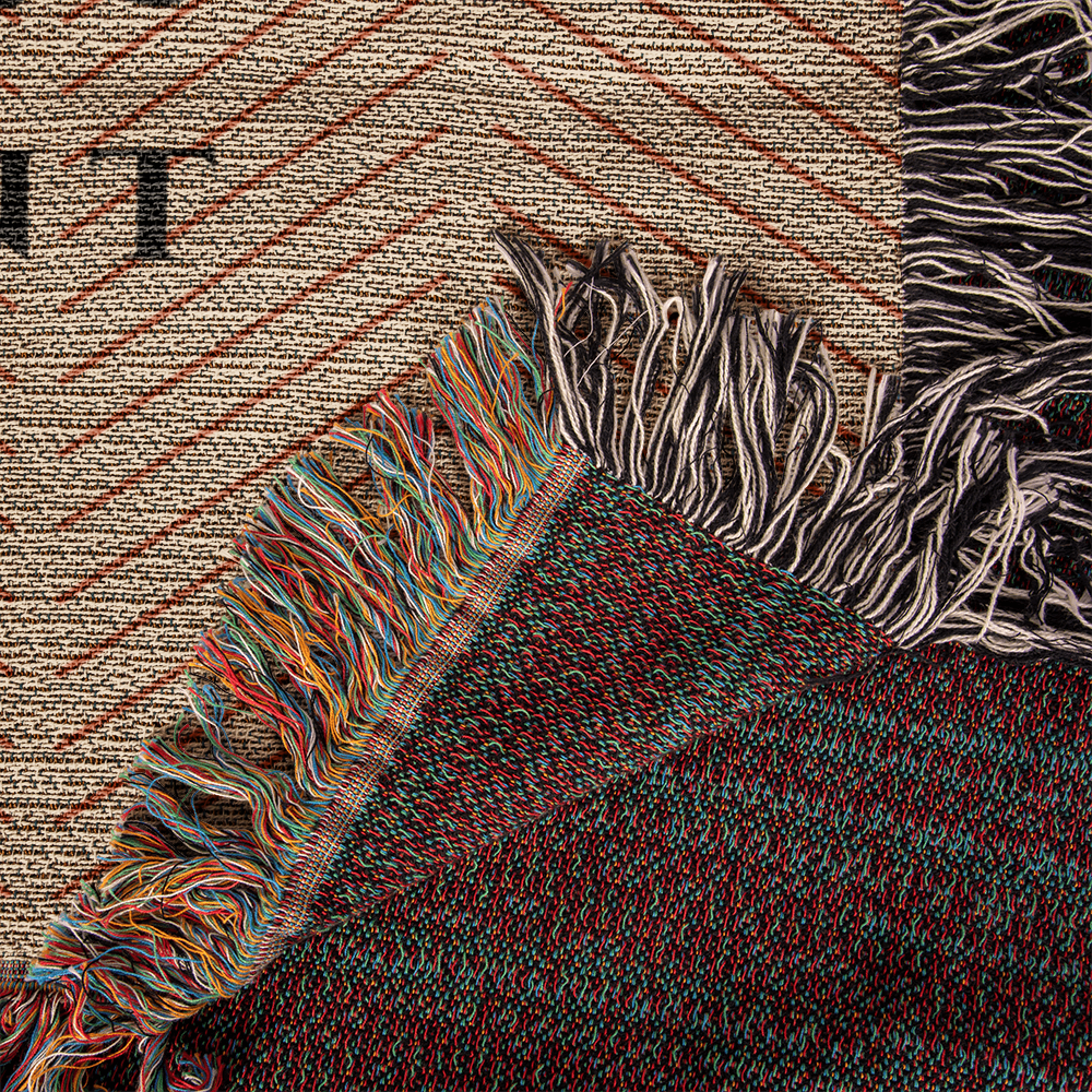 Personalized Kansas Woven Blanket – Custom Home State Throw with Name & Location