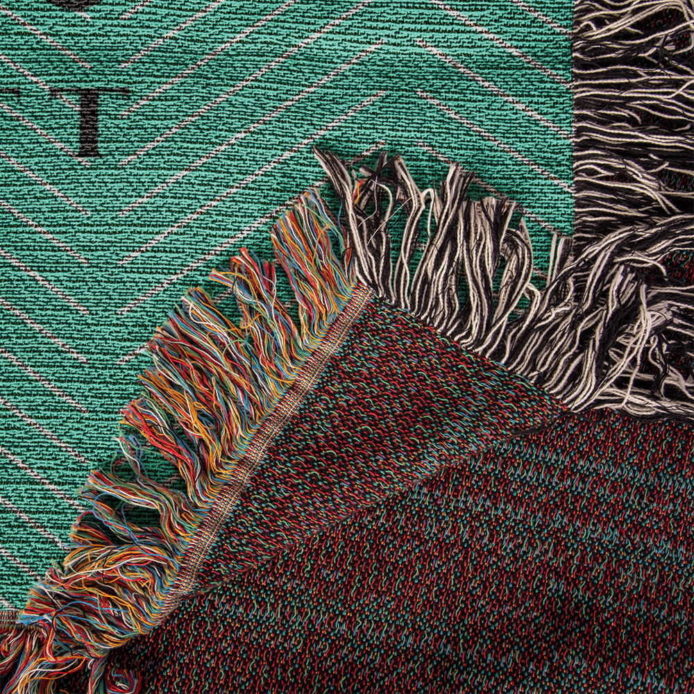 Personalized Mississippi Woven Blanket – Custom Cotton Home Throw with Names & Date