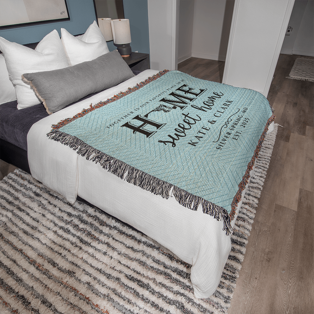 Personalized Maryland Woven Blanket – Custom Home State Throw with Name & Location