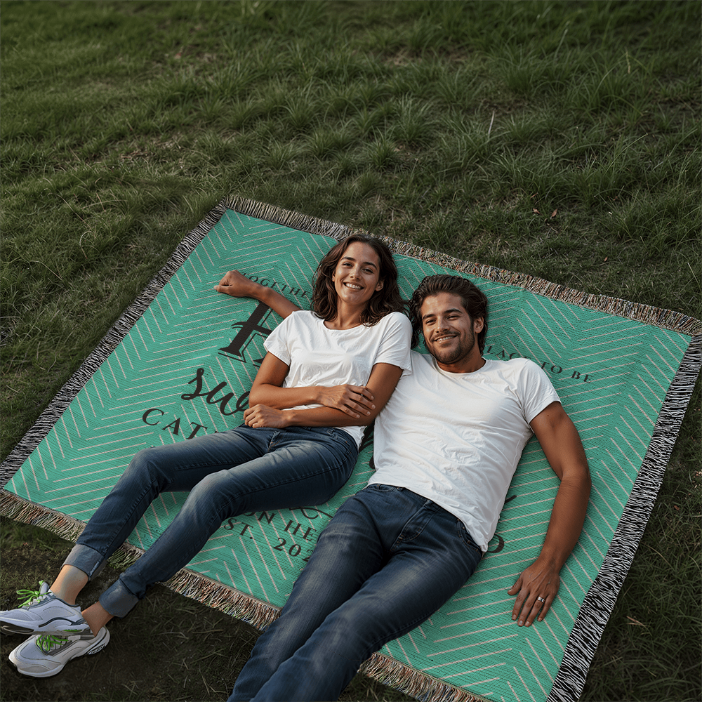 Personalized Illinois Woven Blanket – Custom Home State Throw with Name & Location