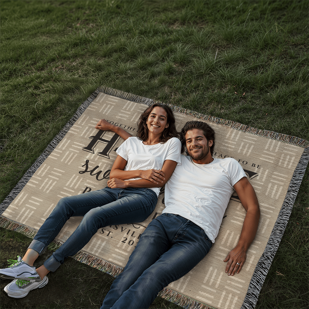 Personalized Tennessee State Woven Blanket – Custom Home Gift for Couples