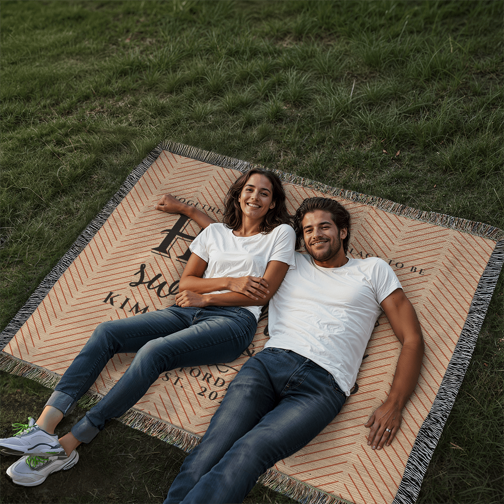 Personalized Massachusetts Woven Blanket – Custom Home State Throw with Name & Location