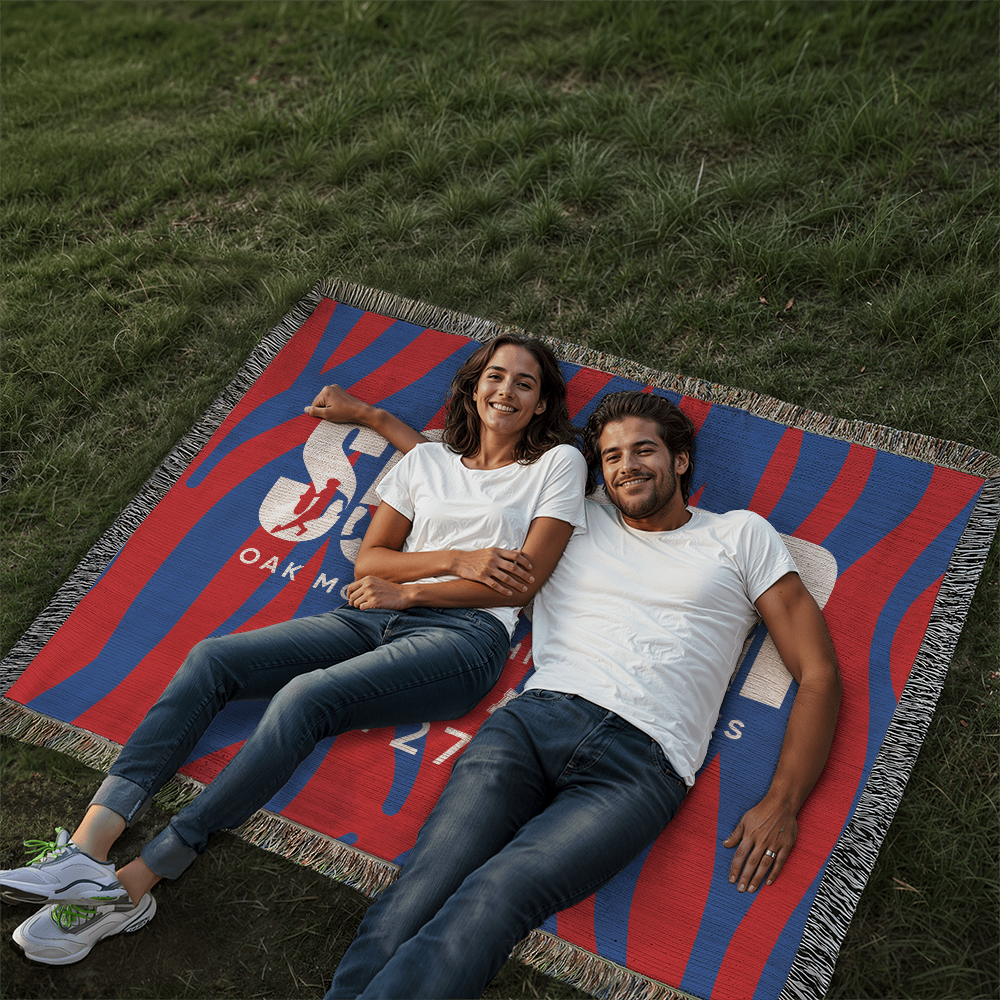 Personalized Soccer Player Woven Blanket Throw – Custom Athlete Gift