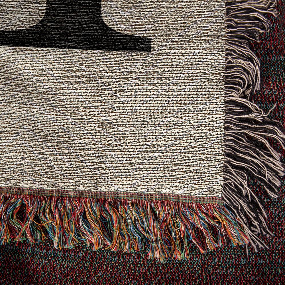 Personalized Floral Monogram Family Name Woven Blanket Throw – Custom Home Gift