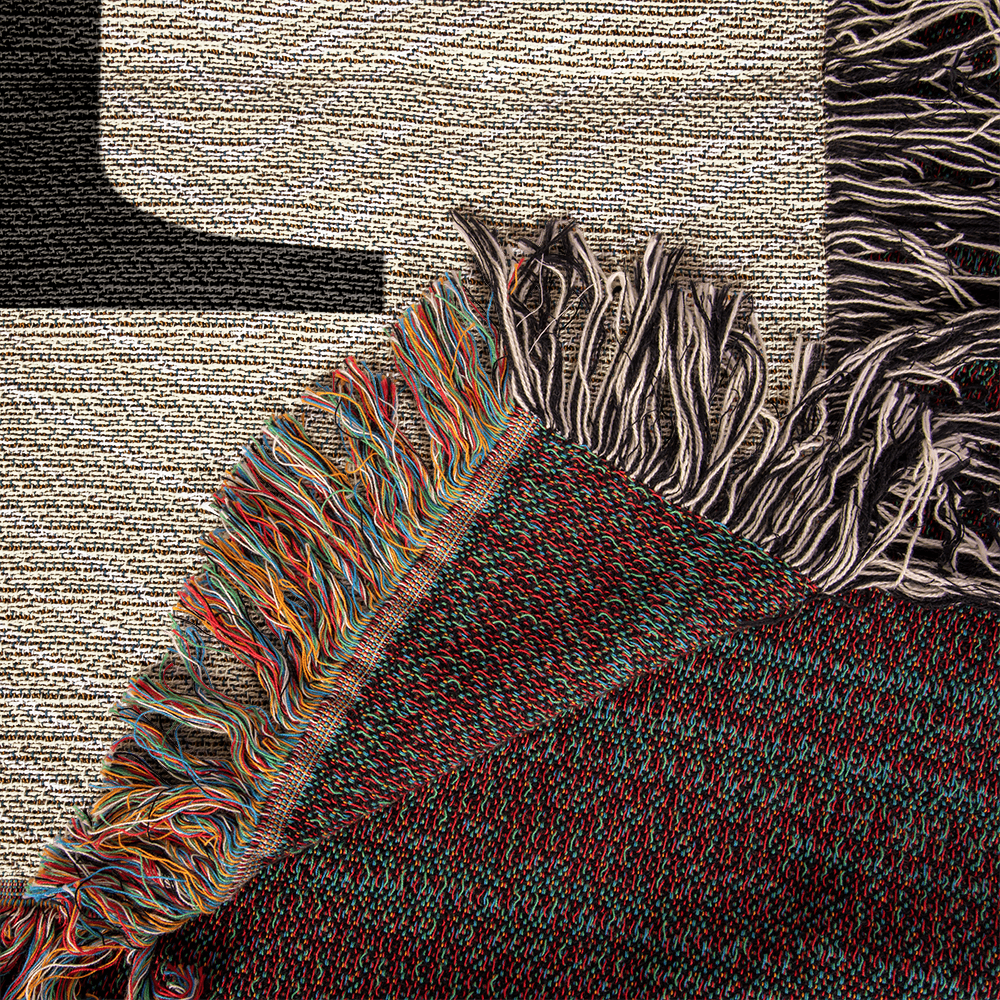 Personalized Floral Monogram Family Name Woven Blanket Throw – Custom Home Gift