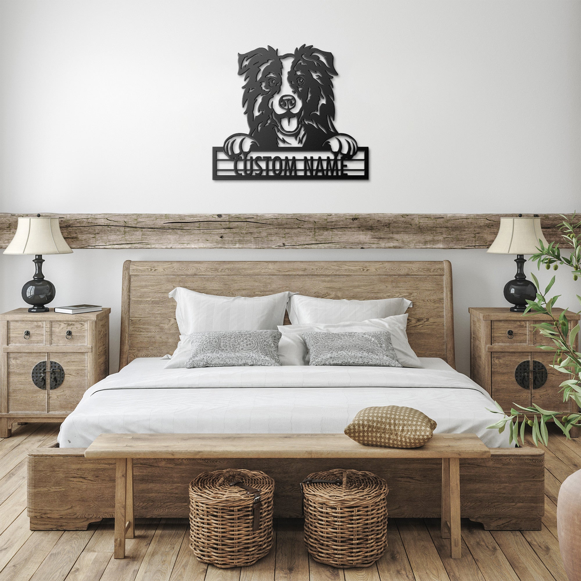 Border Collie - Dog Personalized Metal Wall Art Decor
