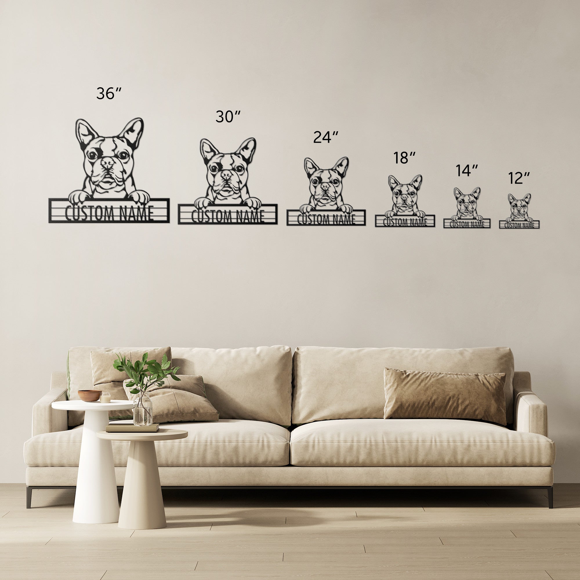 Boston Terrier - Dog Personalized Metal Wall Art Decor