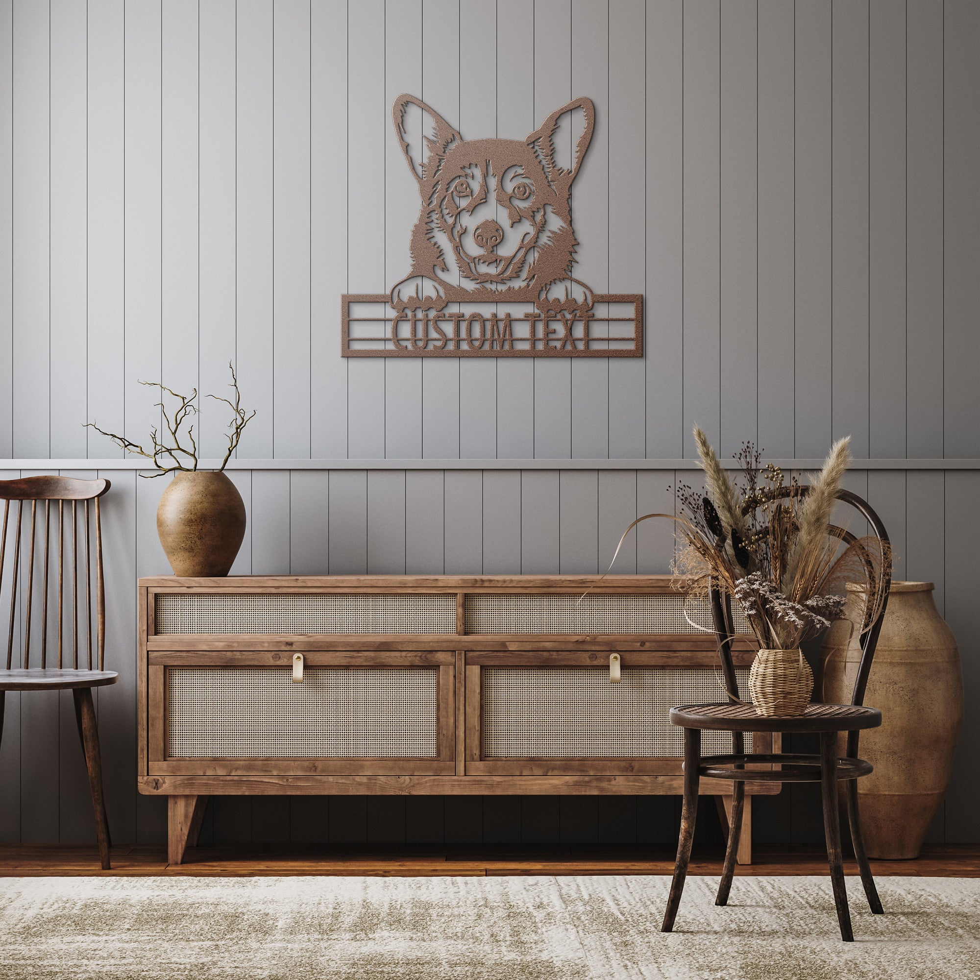 Corgi - Dog Personalized Metal Wall Art Decor