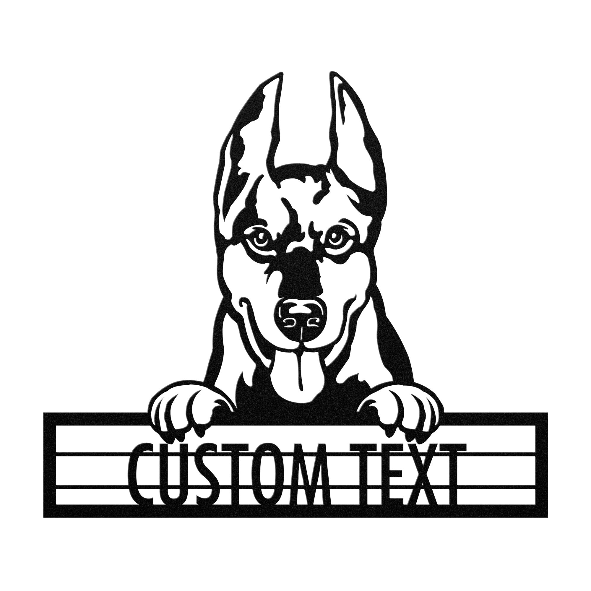 Doberman- Dog Personalized Metal Wall Art Decor