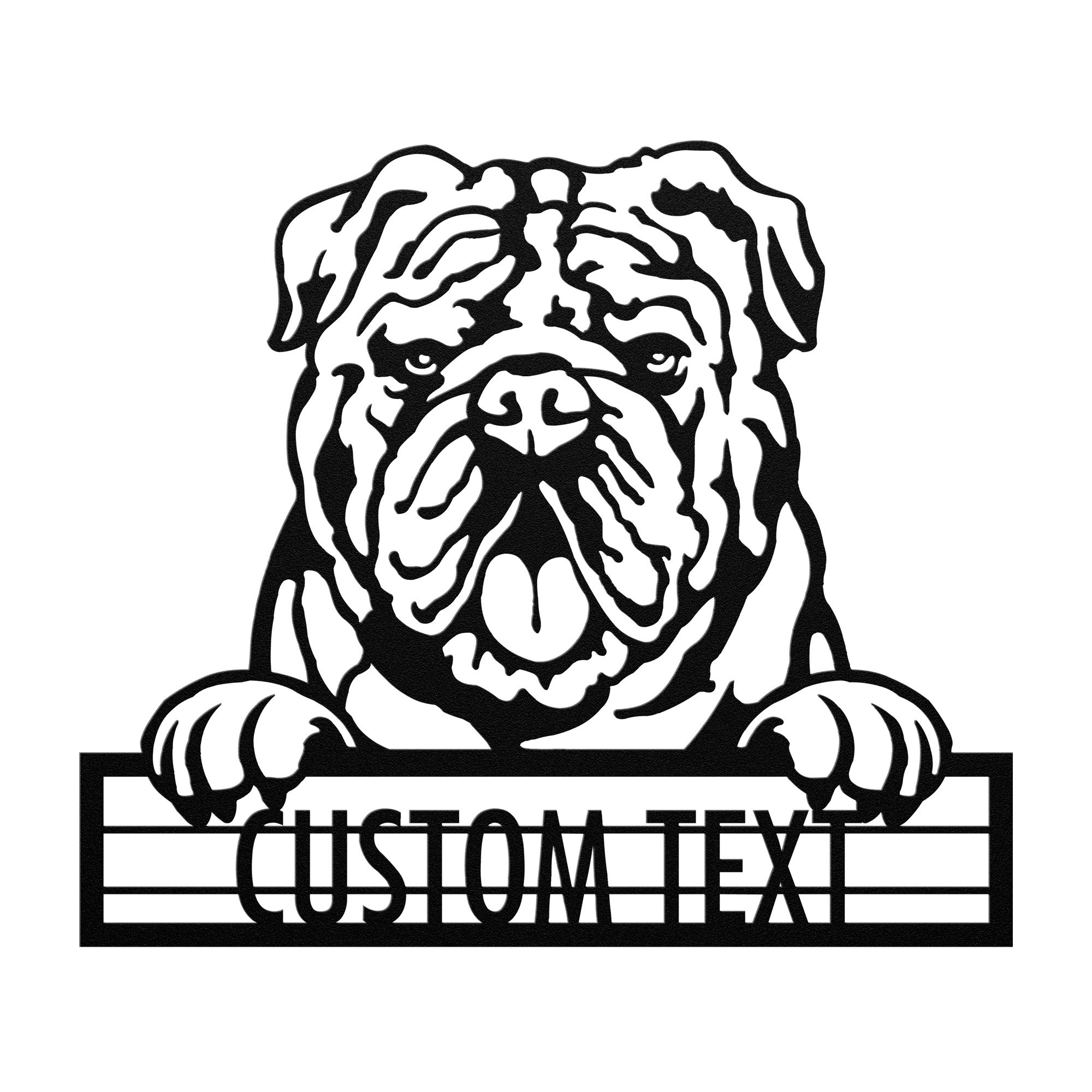 English Bulldog - Dog Personalized Metal Wall Art Decor