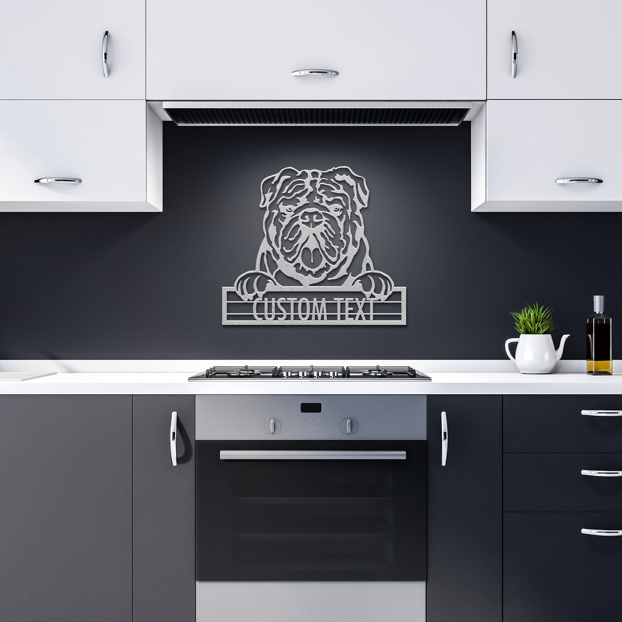 English Bulldog - Dog Personalized Metal Wall Art Decor
