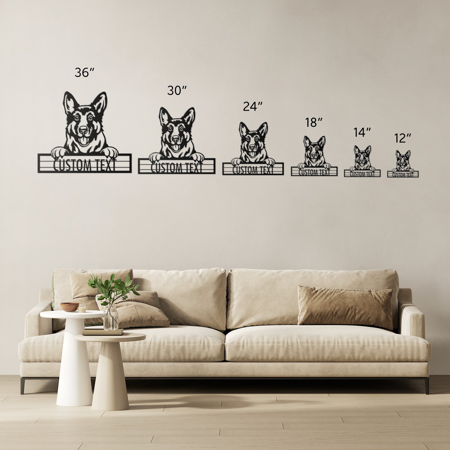 German Shepherd - Dog Personalized Metal Wall Art Decor
