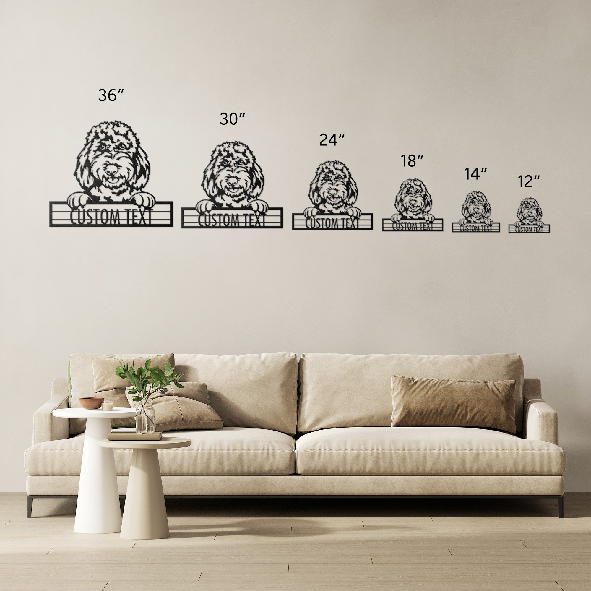 Goldendoodle - Dog Personalized Metal Wall Art Decor