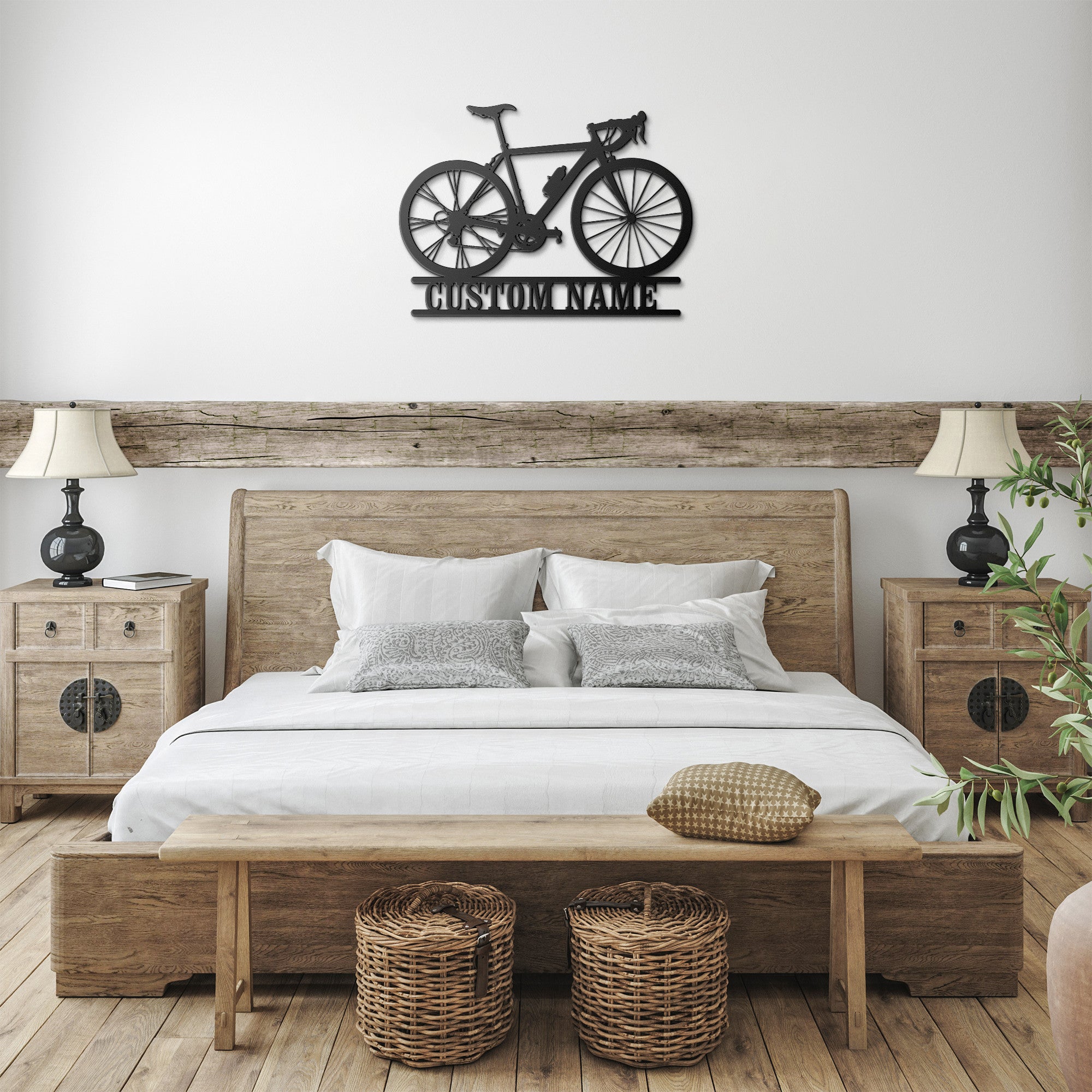 Custom Racing Bicycle Address Name Personalized Metal Art Sign