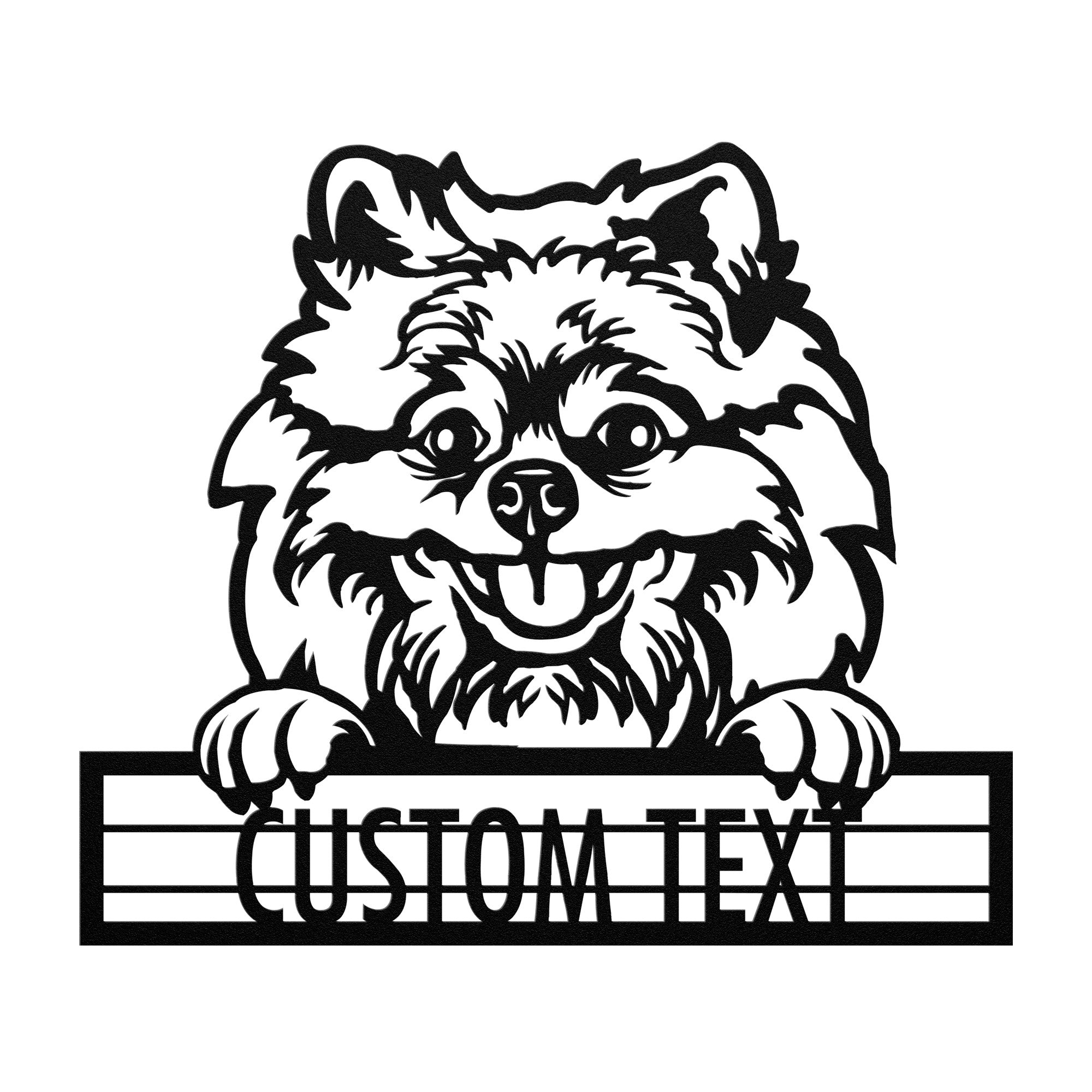 Pomeranian - Dog Personalized Metal Wall Art Decor