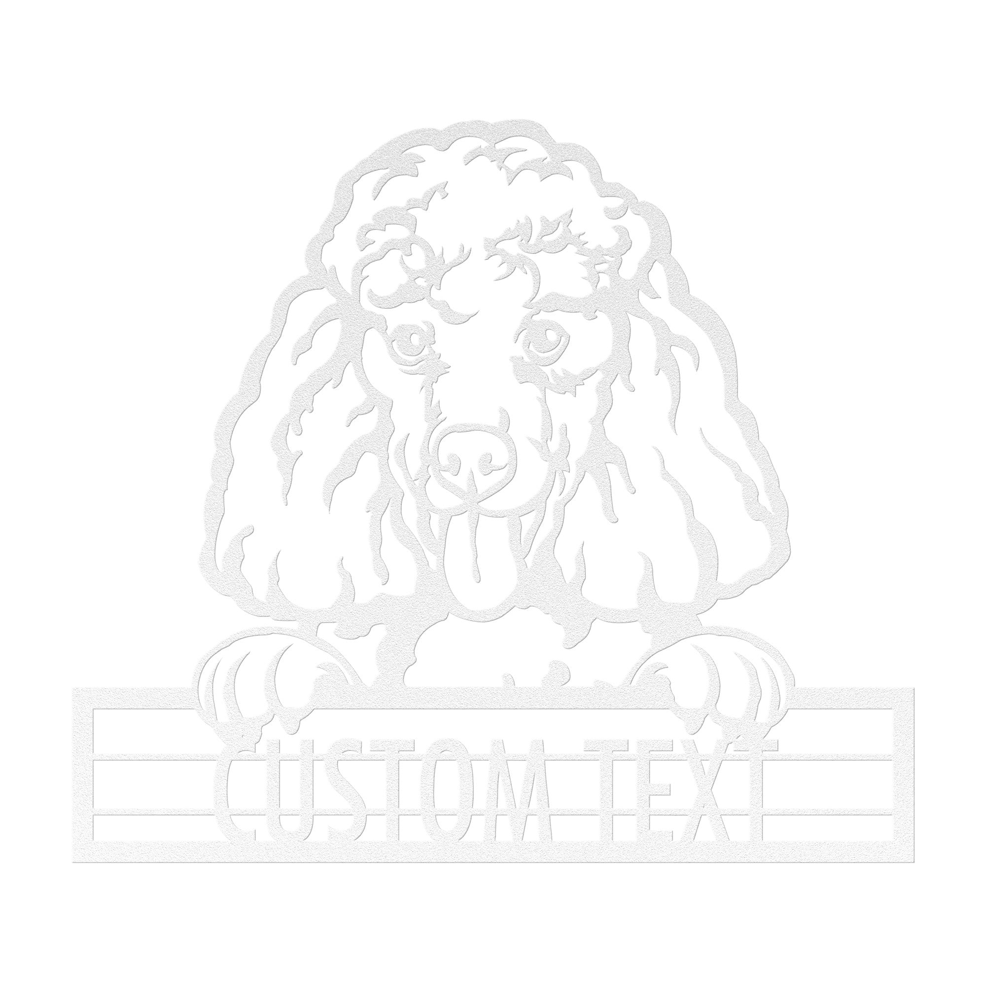 Poodle - Dog Personalized Metal Wall Art Decor