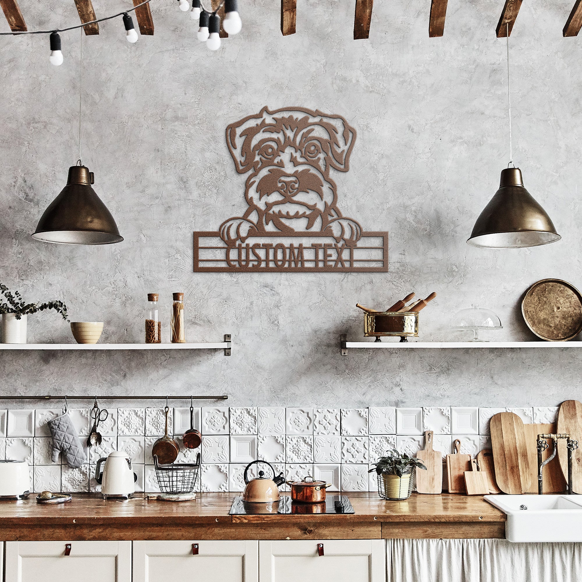 Schnauzer - Dog Personalized Metal Wall Art Decor