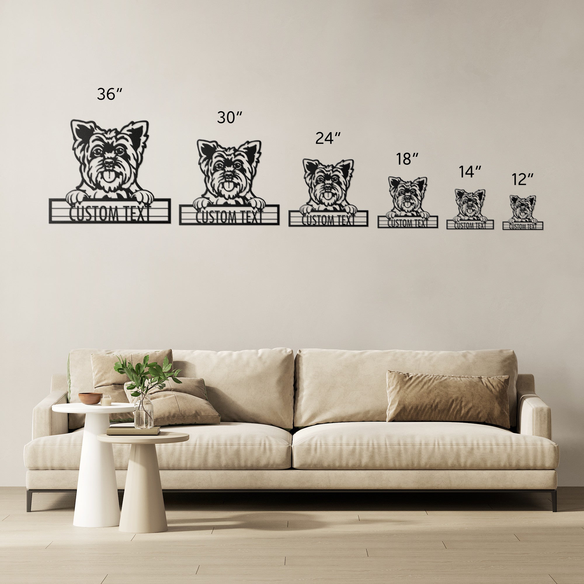 Yorkshire Terrier - Dog Personalized Metal Wall Art Decor