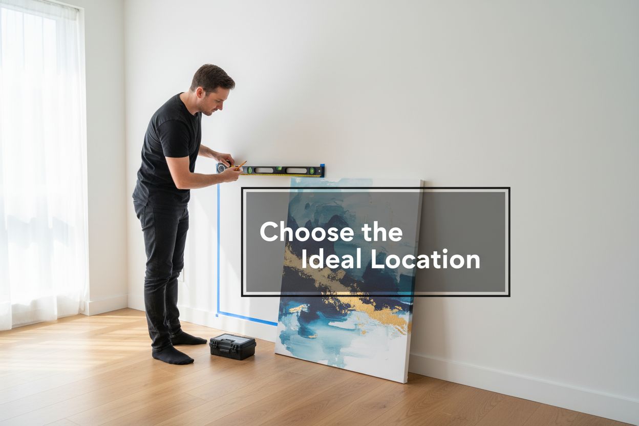 hang canvas art location